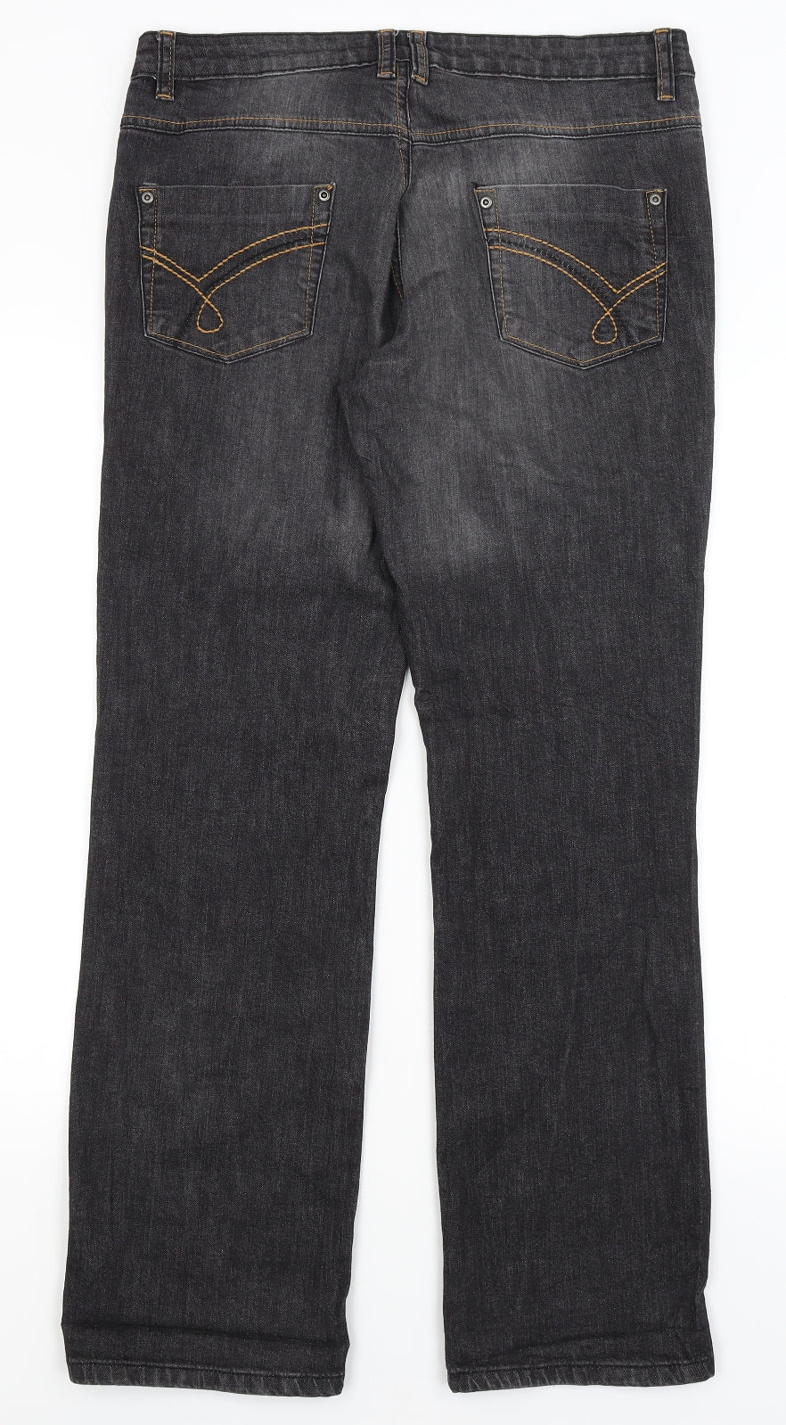Papaya Womens Grey   Straight Jeans Size 12 L30.5 in