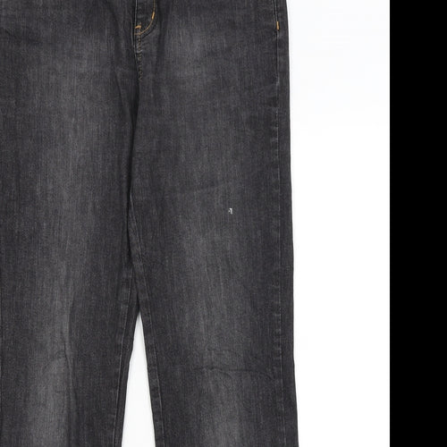 Papaya Womens Grey   Straight Jeans Size 12 L30.5 in