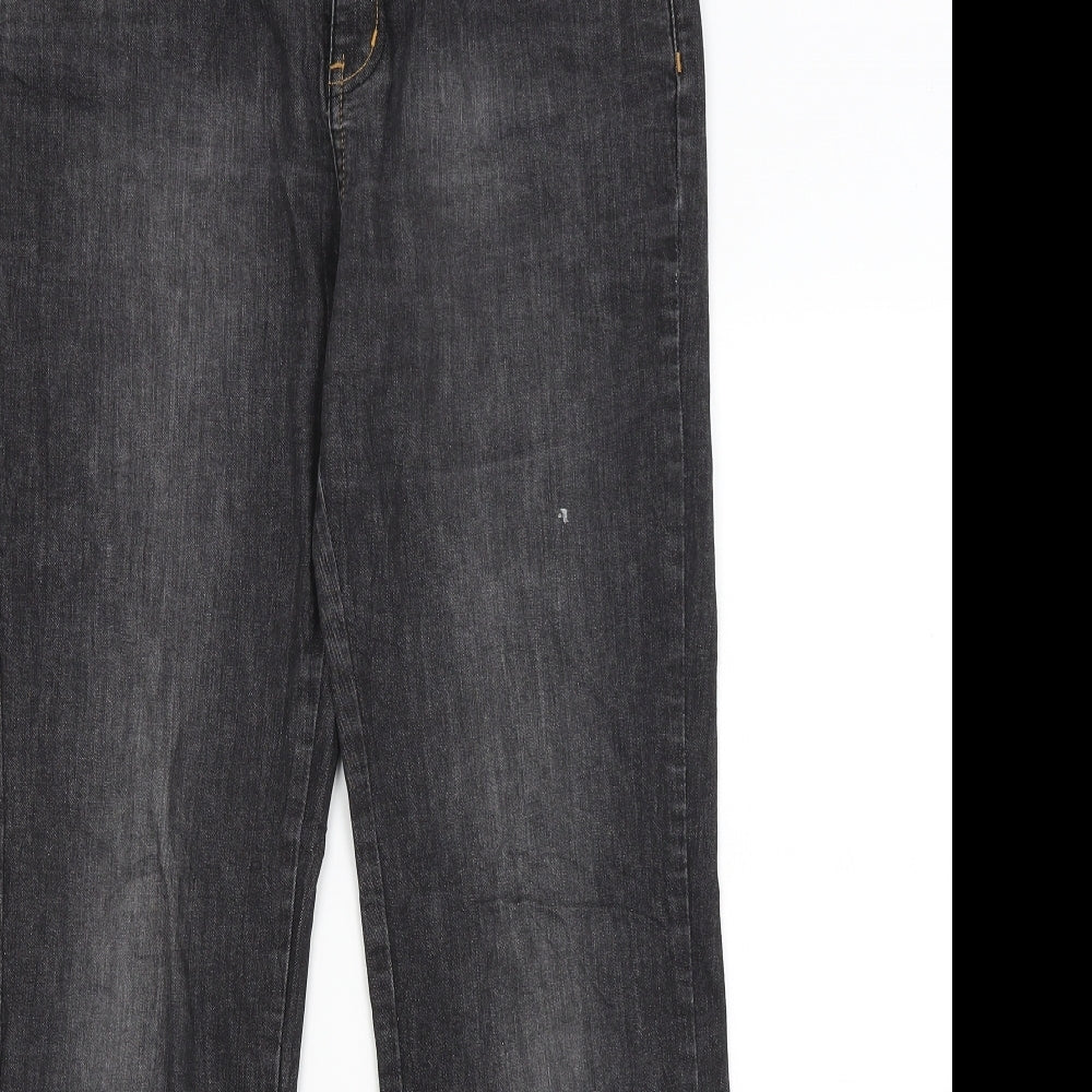 Papaya Womens Grey   Straight Jeans Size 12 L30.5 in