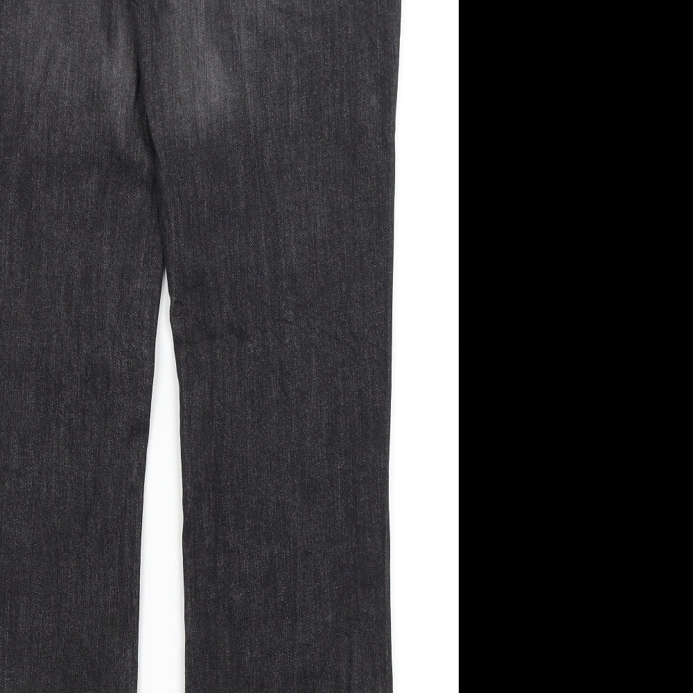 Papaya Womens Grey   Straight Jeans Size 12 L30.5 in