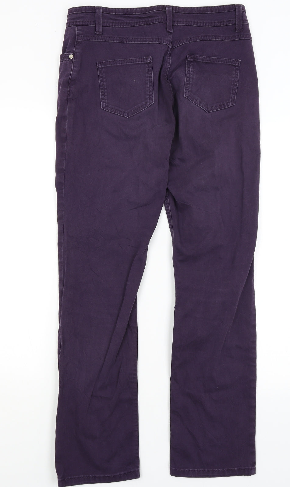 Per Una Womens Purple   Chino Trousers Size 12 L28.5 in