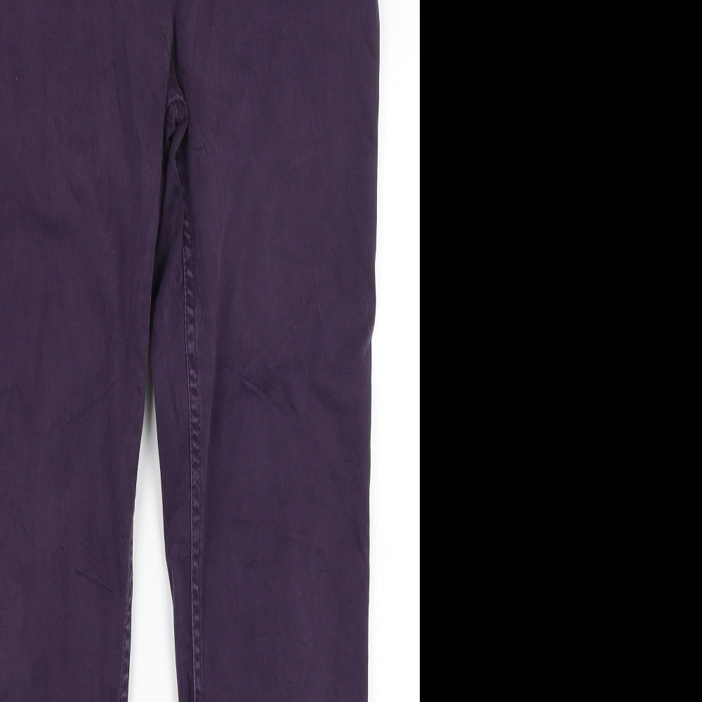 Per Una Womens Purple   Chino Trousers Size 12 L28.5 in