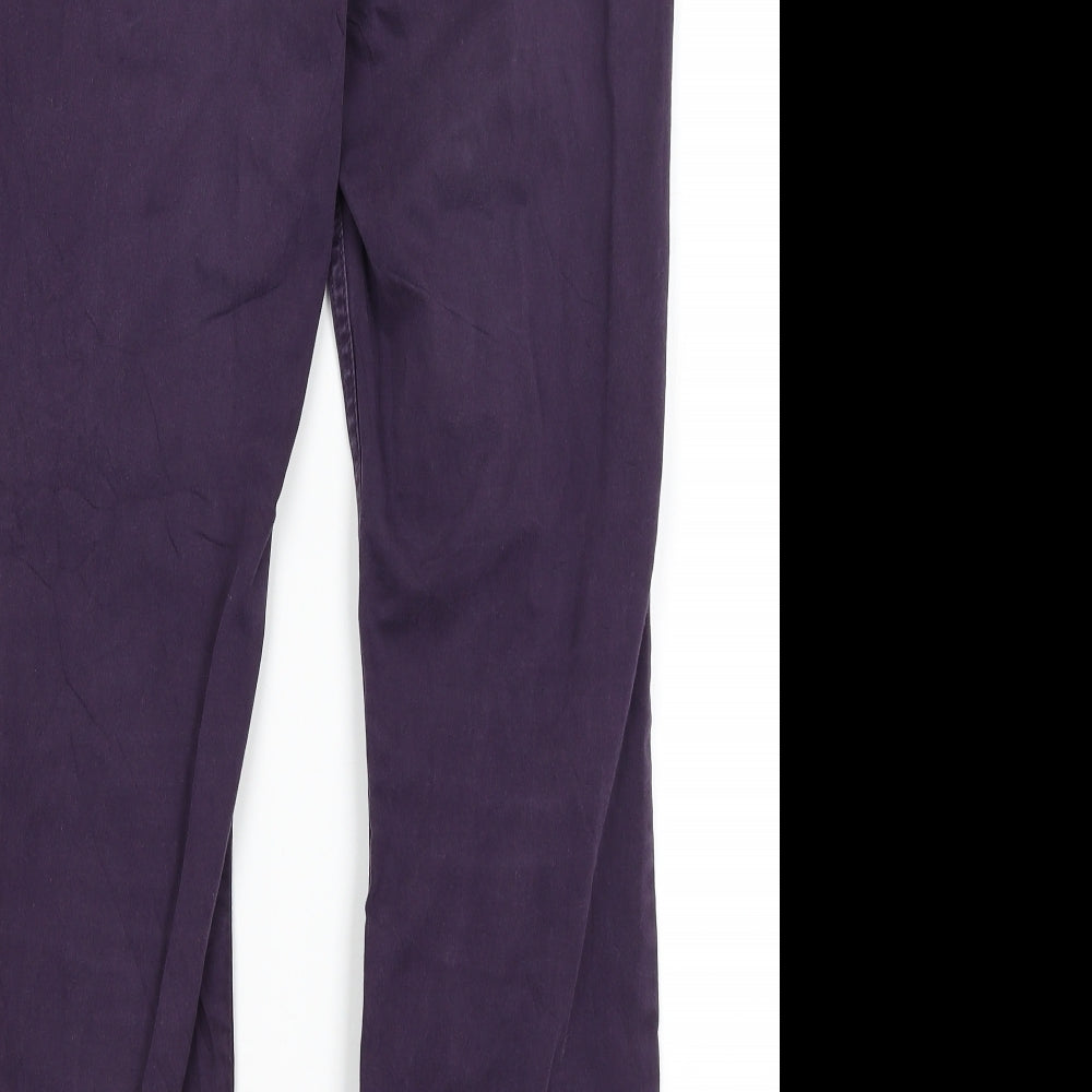 Per Una Womens Purple   Chino Trousers Size 12 L28.5 in