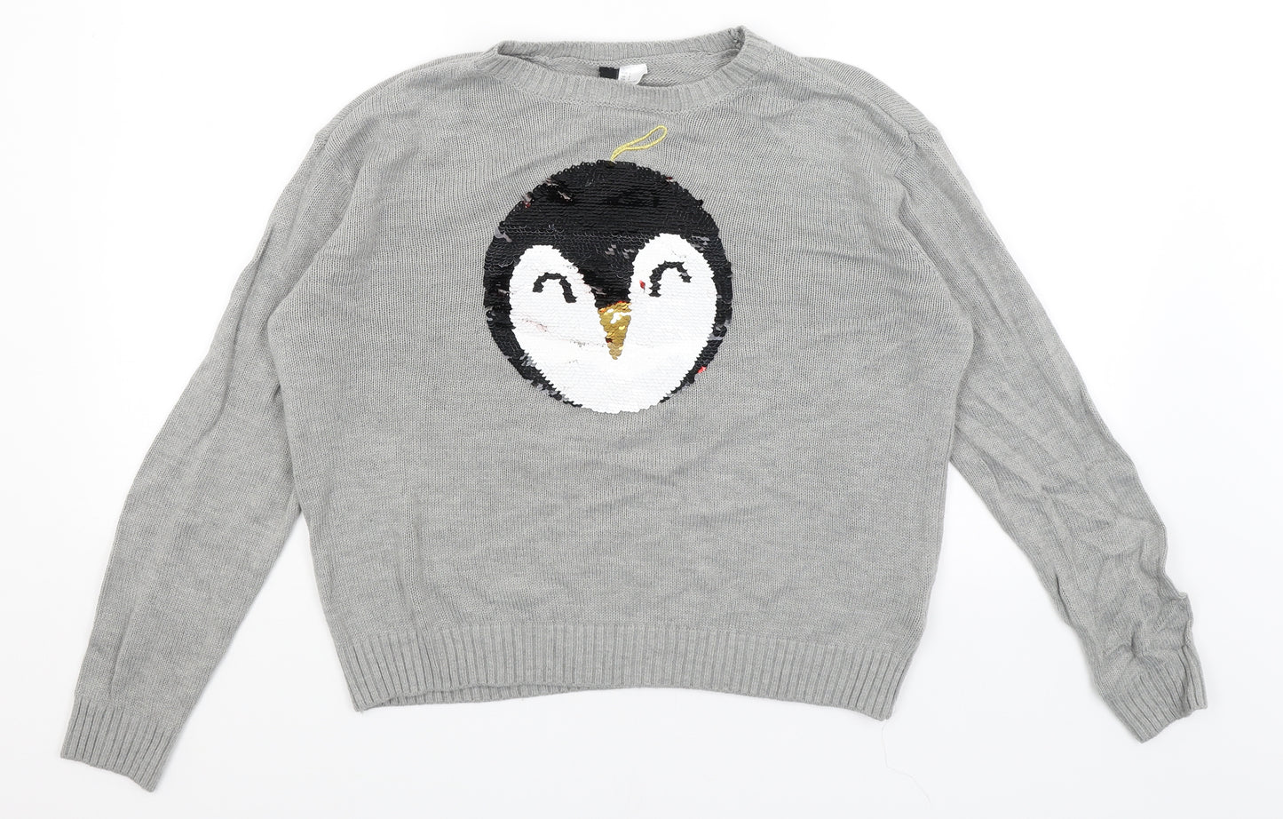 Divided Womens Grey   Pullover Jumper Size S  - Penguin Baubaul