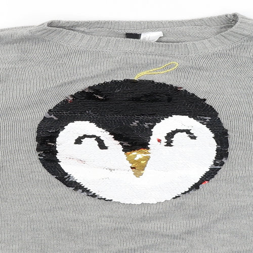Divided Womens Grey   Pullover Jumper Size S  - Penguin Baubaul