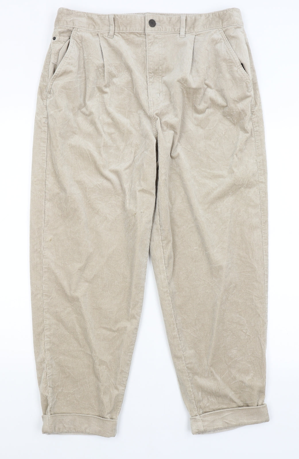 Per Una Womens Beige   Trousers  Size 16 L26.5 in