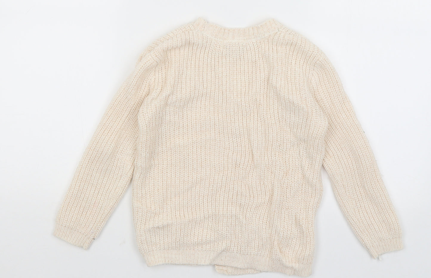 Primark Girls Ivory   Wrap Jumper Size 6-7 Years