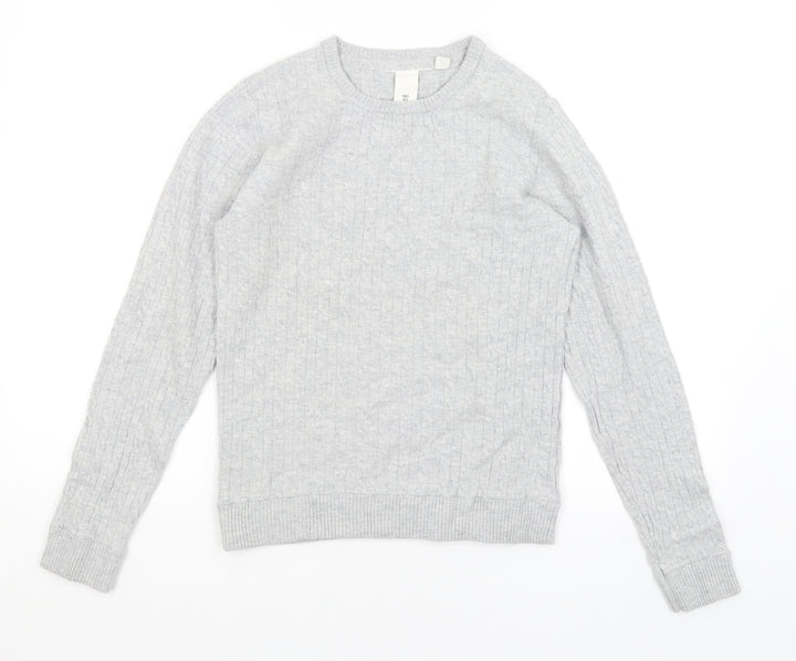 H&M Womens Grey   Pullover Jumper Size S
