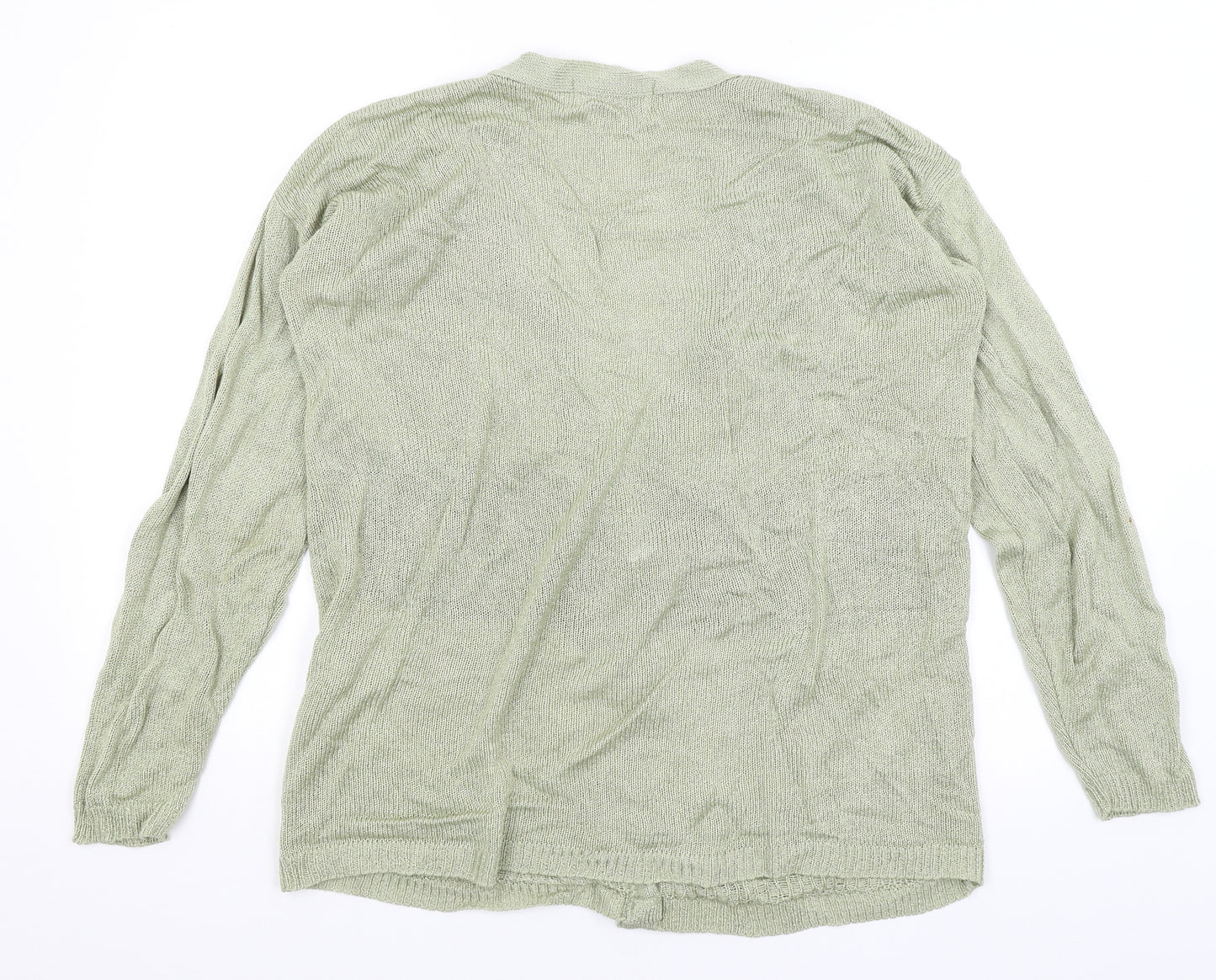 Future Lady Womens Green Argyle/Diamond  Cardigan Jumper Size M