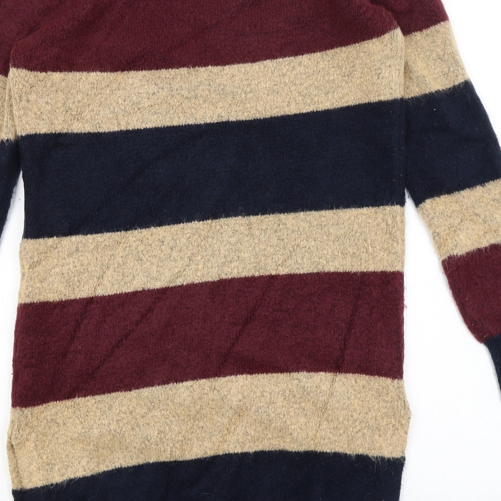 TU Womens Ivory Striped  Pullover Jumper Size 14