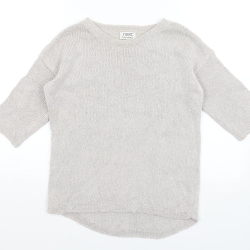 NEXT Womens Silver   Pullover Jumper Size 8