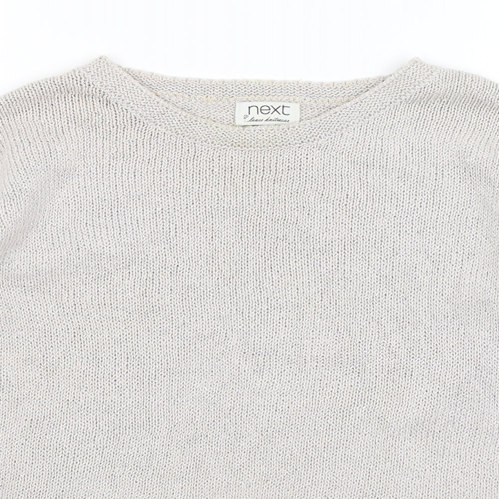 NEXT Womens Silver   Pullover Jumper Size 8