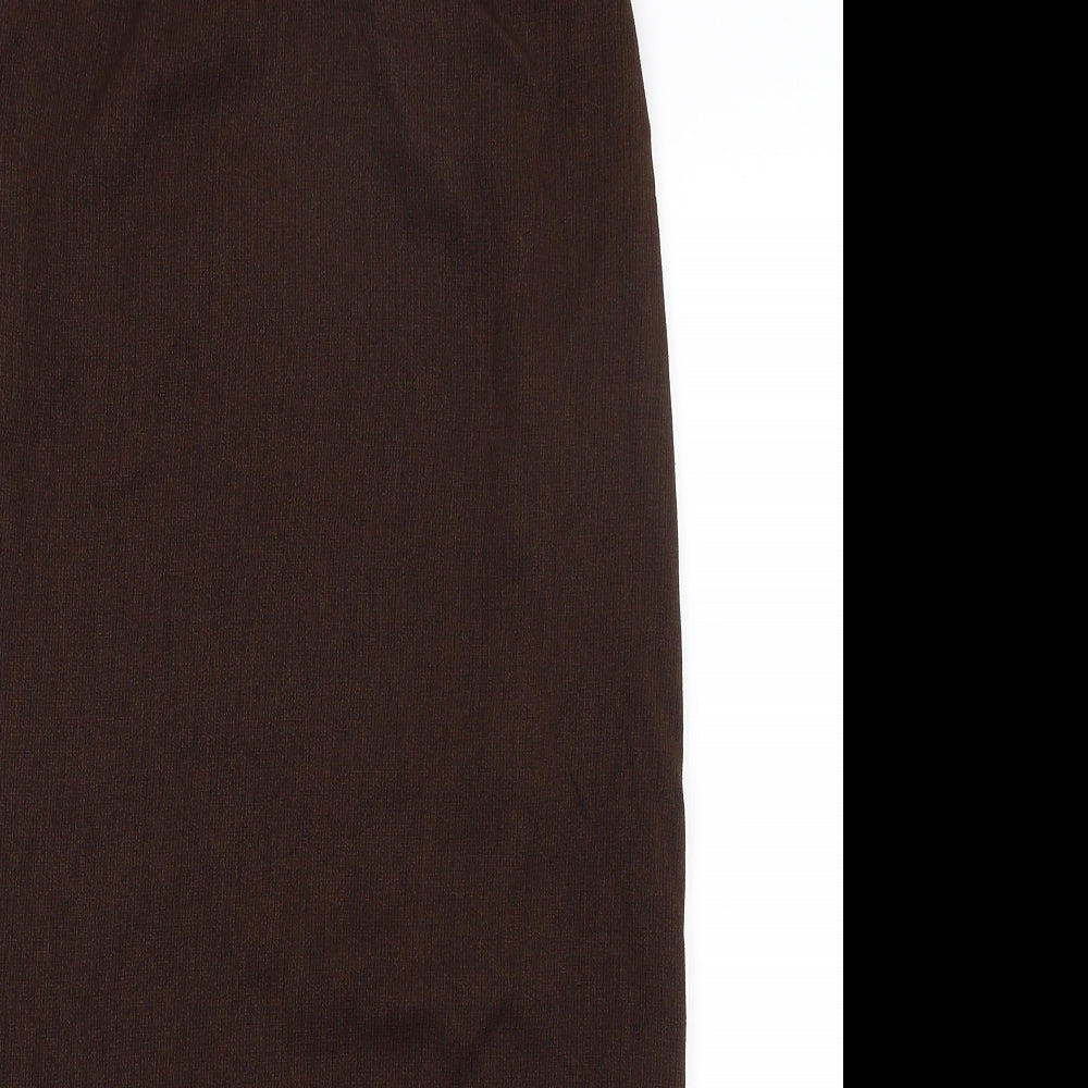Preworn Womens Brown   A-Line Skirt Size 10