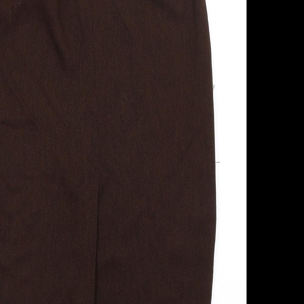 Preworn Womens Brown   A-Line Skirt Size 10