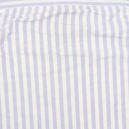 NEXT Mens White Striped   Button-Up Size L