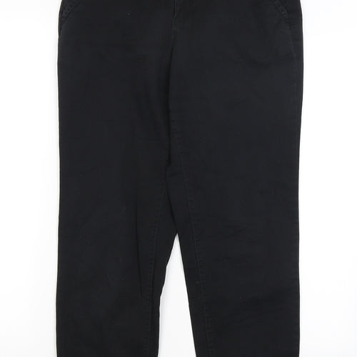 Charles Vogele Womens Black   Chino Trousers Size 10 L26.5 in