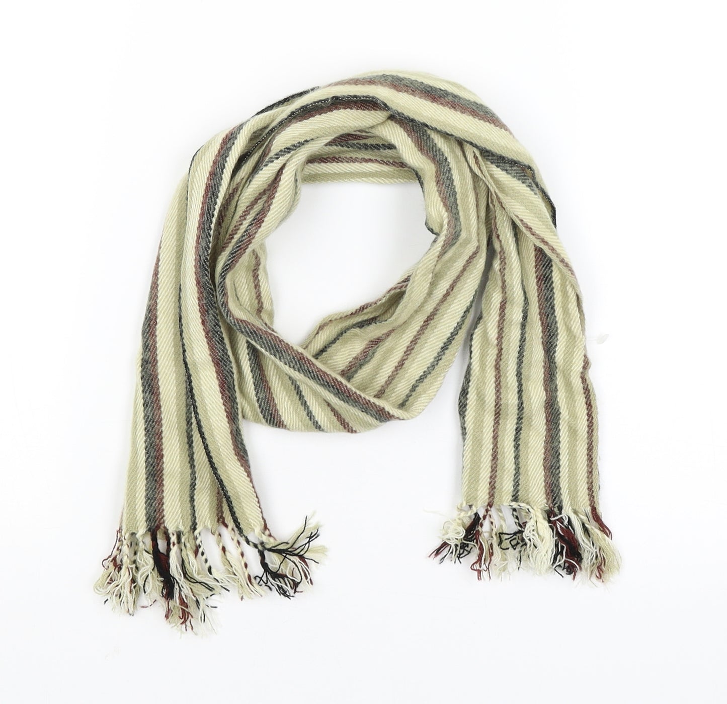 eve Unisex Green Striped   Scarf