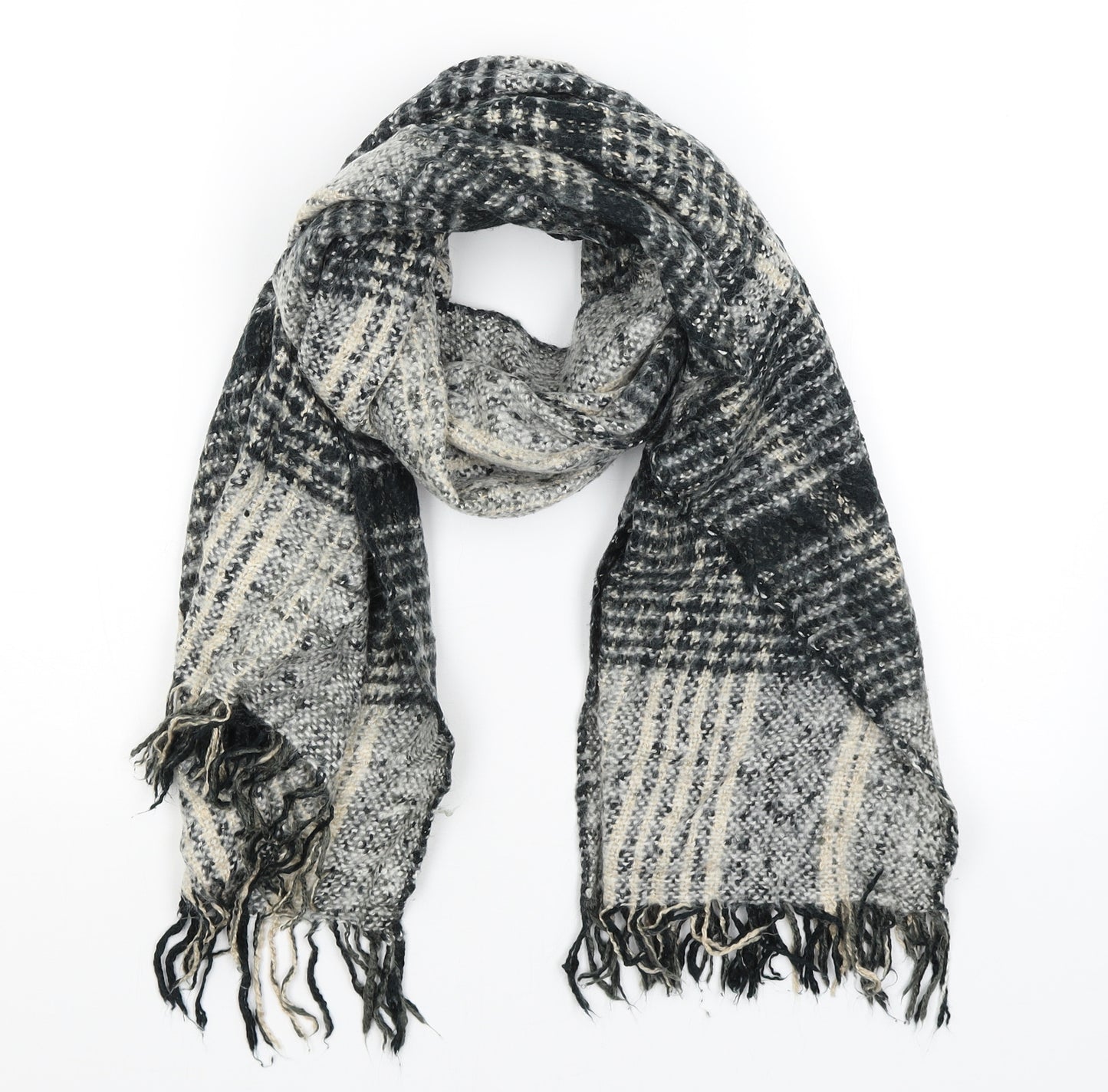 ECHO Unisex Black Plaid   Scarf