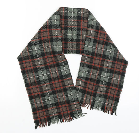 Preworn Boys Green Plaid  Scarf  One Size