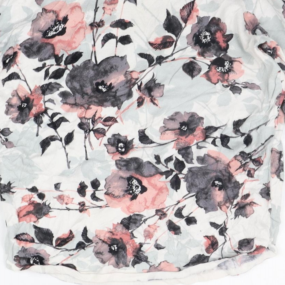 Kenar Womens White Floral  Pullover Jumper Size S