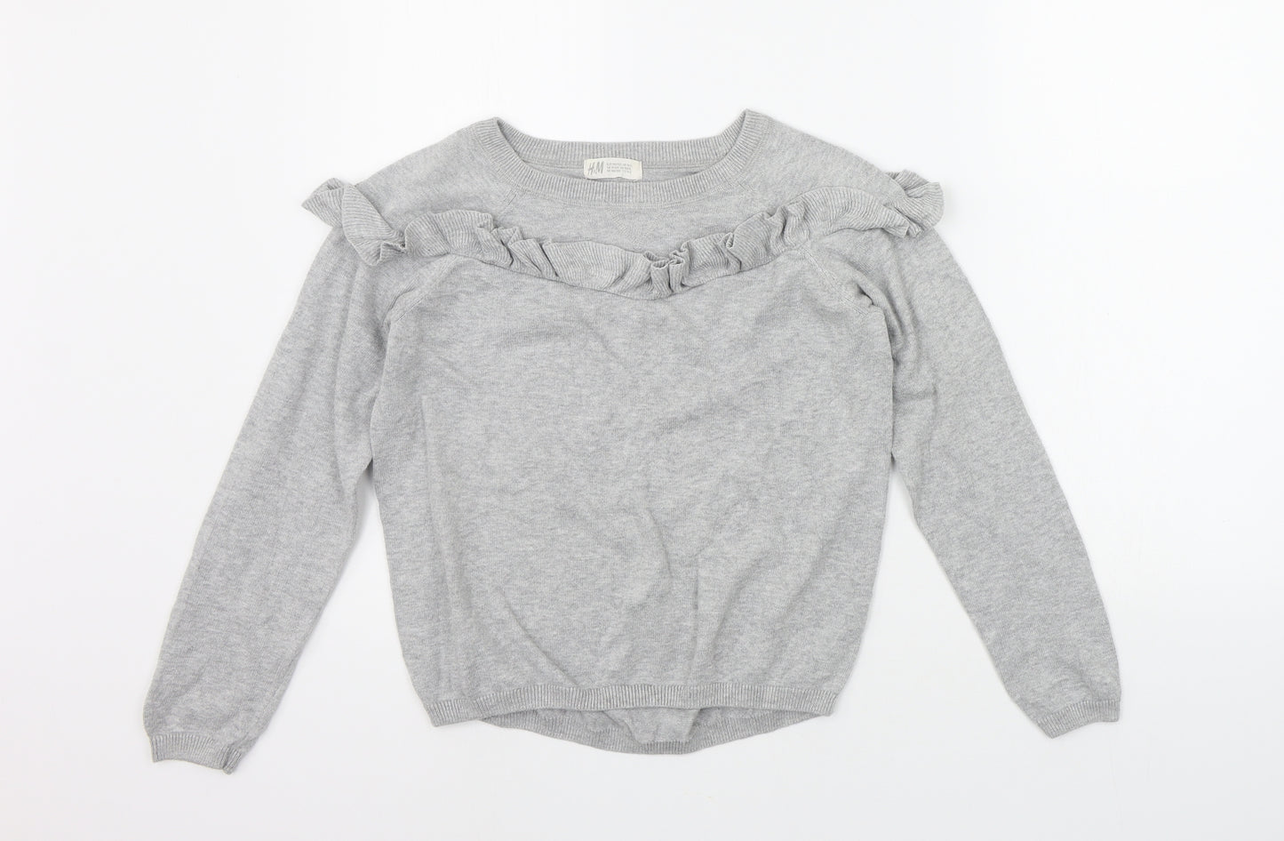 H&M Girls Grey   Pullover Jumper Size 11-12 Years