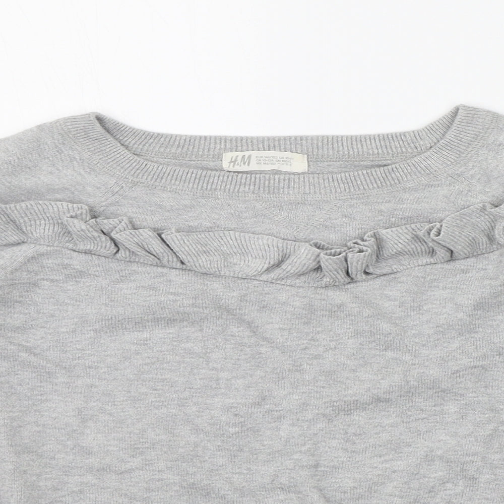 H&M Girls Grey   Pullover Jumper Size 11-12 Years
