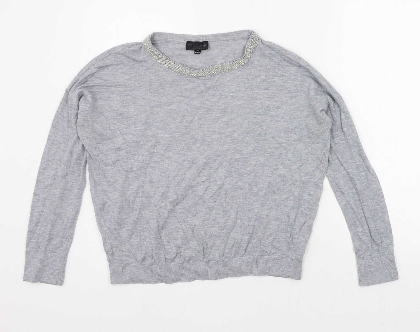Topshop Womens Grey   Pullover Jumper Size 6