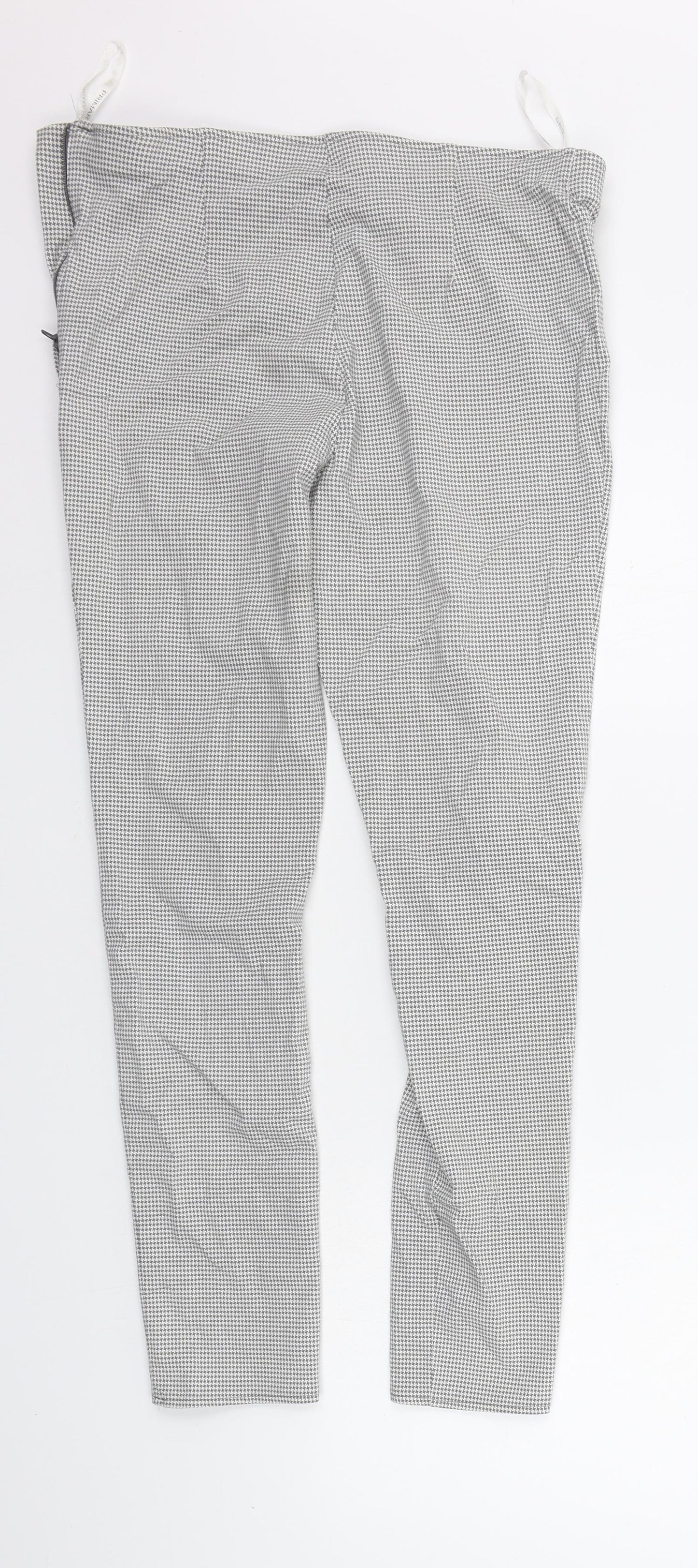 Primark Womens Grey Check  Trousers  Size 14 L26 in
