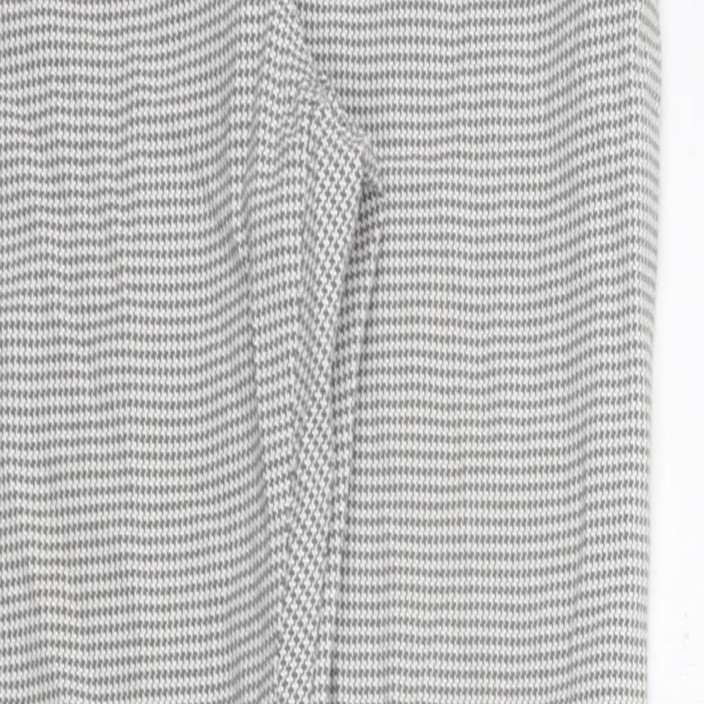 Primark Womens Grey Check  Trousers  Size 14 L26 in
