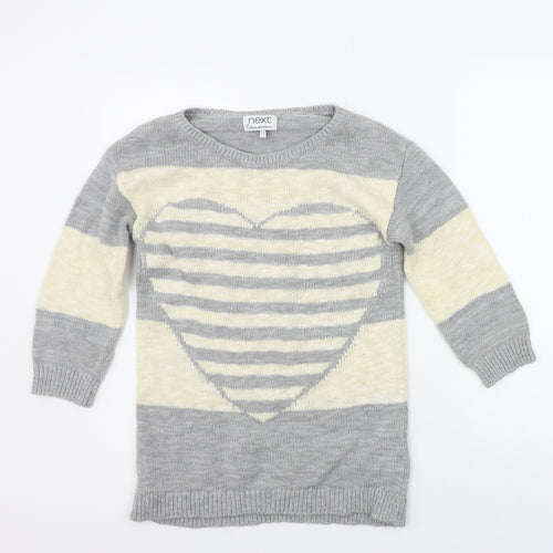 NEXT Womens Beige Striped  Pullover Jumper Size 6