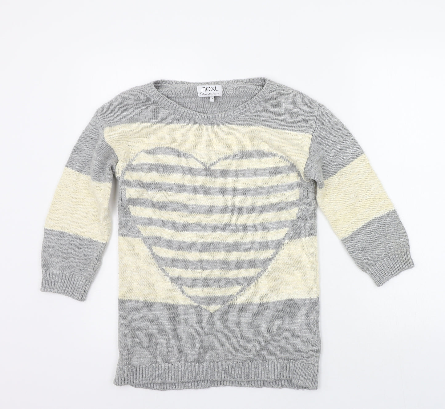 NEXT Womens Beige Striped  Pullover Jumper Size 6