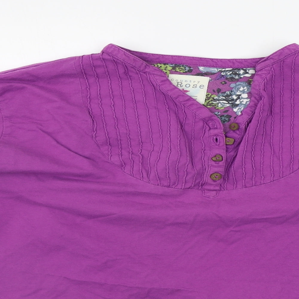 COUNTRY ROSE Womens Purple   Basic T-Shirt Size XL