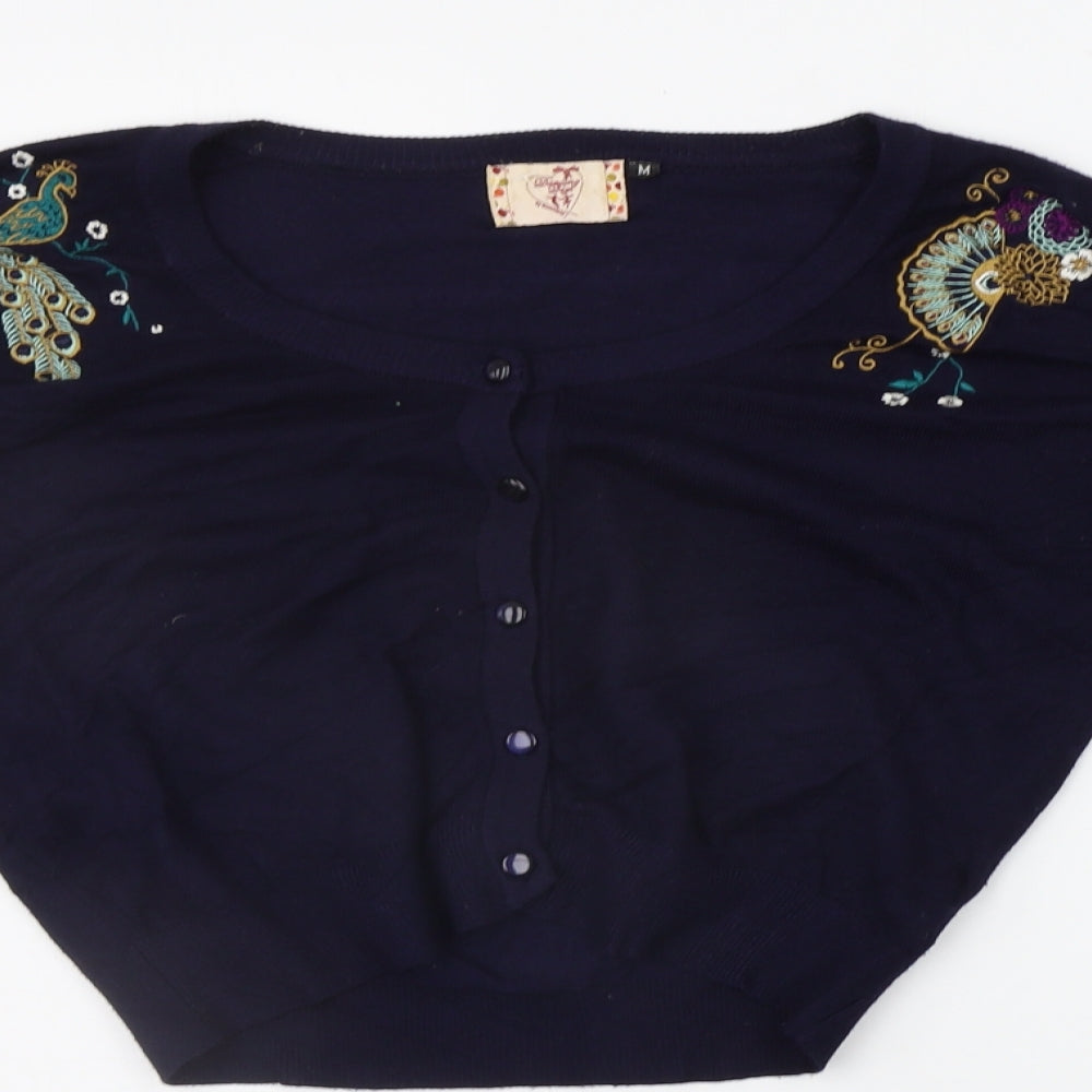 dancing days Womens Blue   Cardigan Jumper Size M