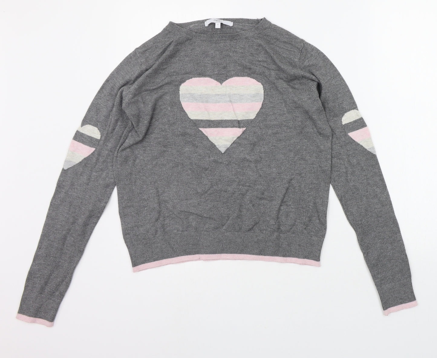 NEXT Womens Grey   Henley Jumper Size S