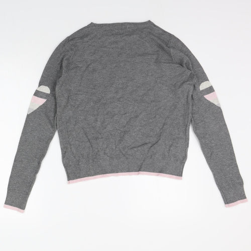 NEXT Womens Grey   Henley Jumper Size S