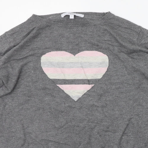 NEXT Womens Grey   Henley Jumper Size S