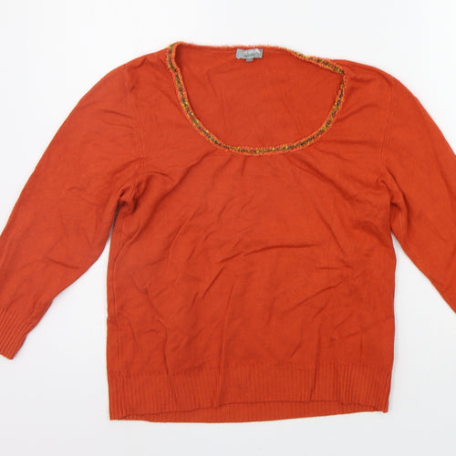 Per Una Womens Orange   Pullover Jumper Size 16