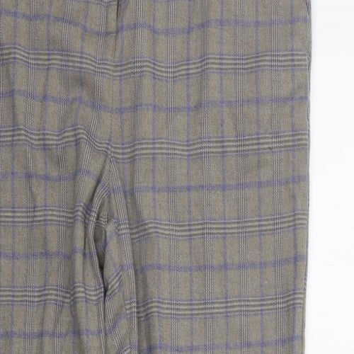 TU Womens Grey Check  Trousers  Size 14 L25 in