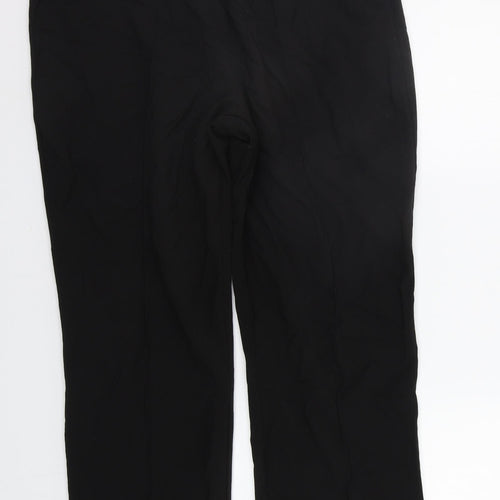BM Womens Black   Trousers  Size 16 L25 in - Elastic Waist Band