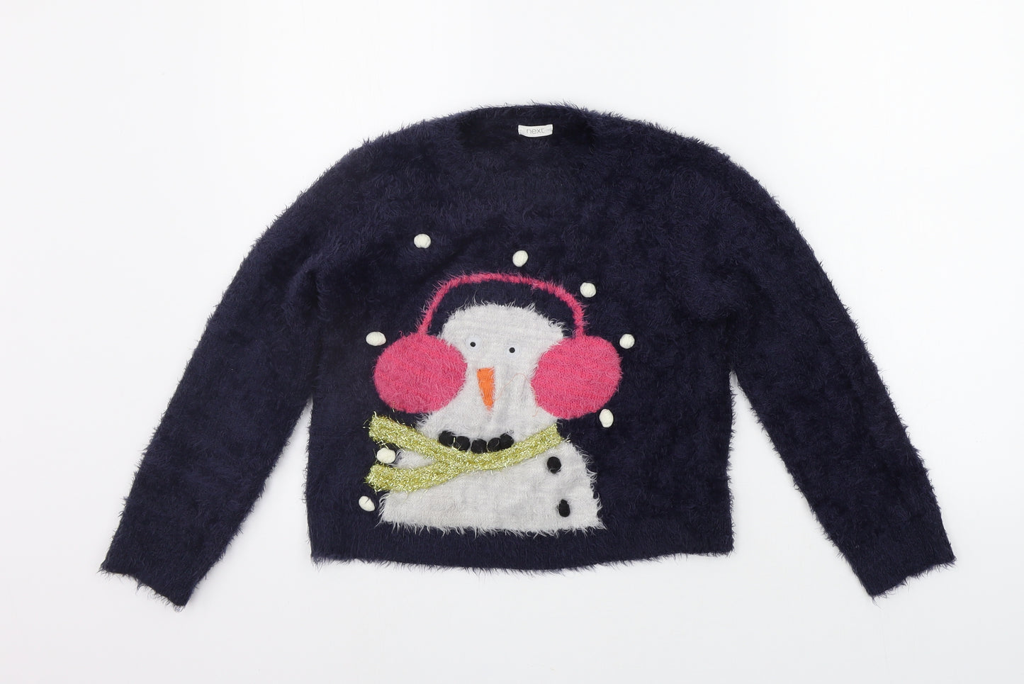 NEXT Womens Blue   Pullover Jumper Size 10  - Christams