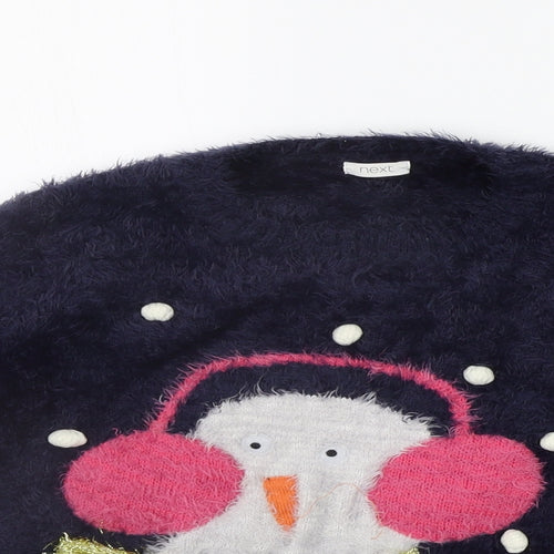 NEXT Womens Blue   Pullover Jumper Size 10  - Christams