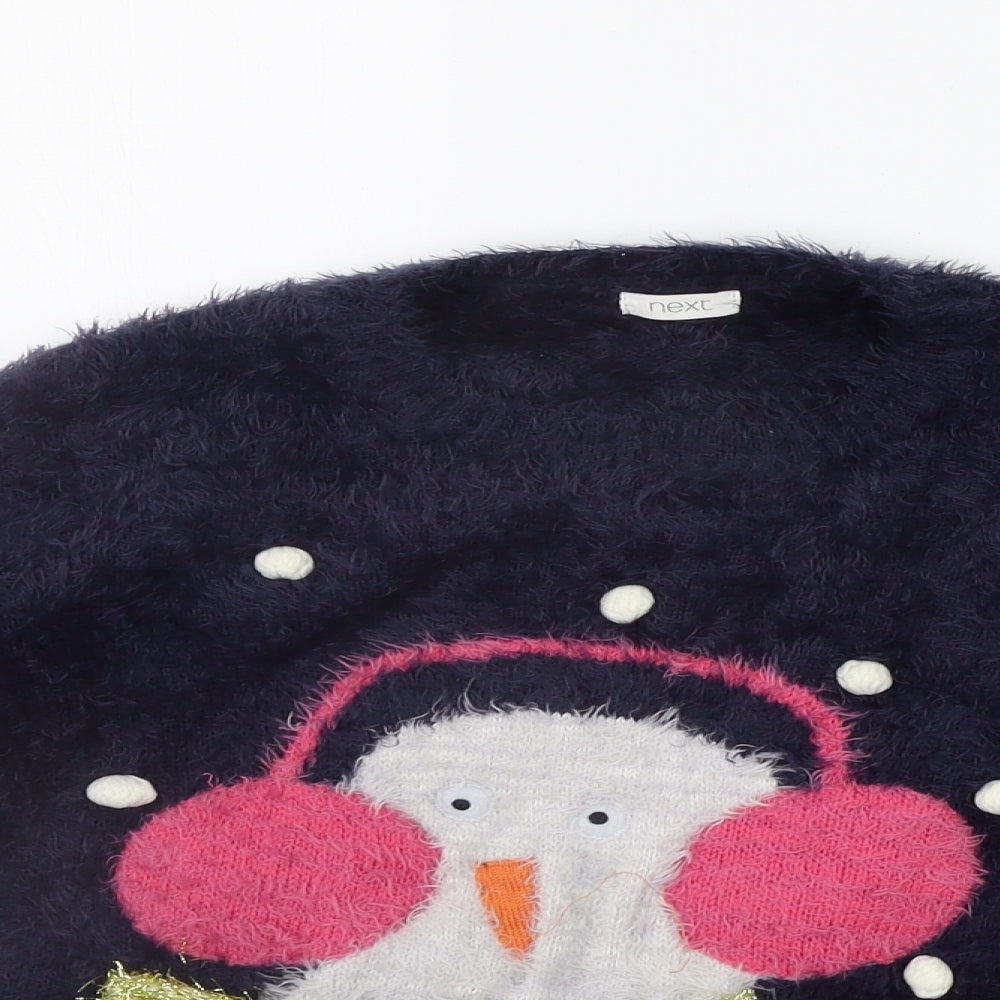 NEXT Womens Blue   Pullover Jumper Size 10  - Christams