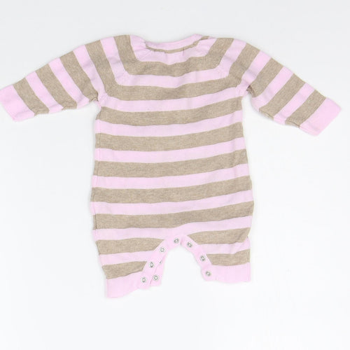 Zip Zap Baby Pink Striped  Babygrow One-Piece Size 0-3 Months