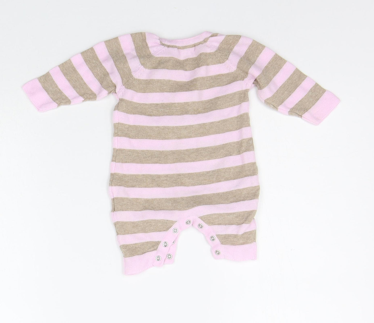 Zip Zap Baby Pink Striped  Babygrow One-Piece Size 0-3 Months