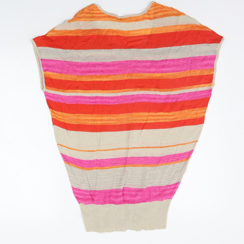PLANET Womens Multicoloured Striped  Pullover Jumper Size XS