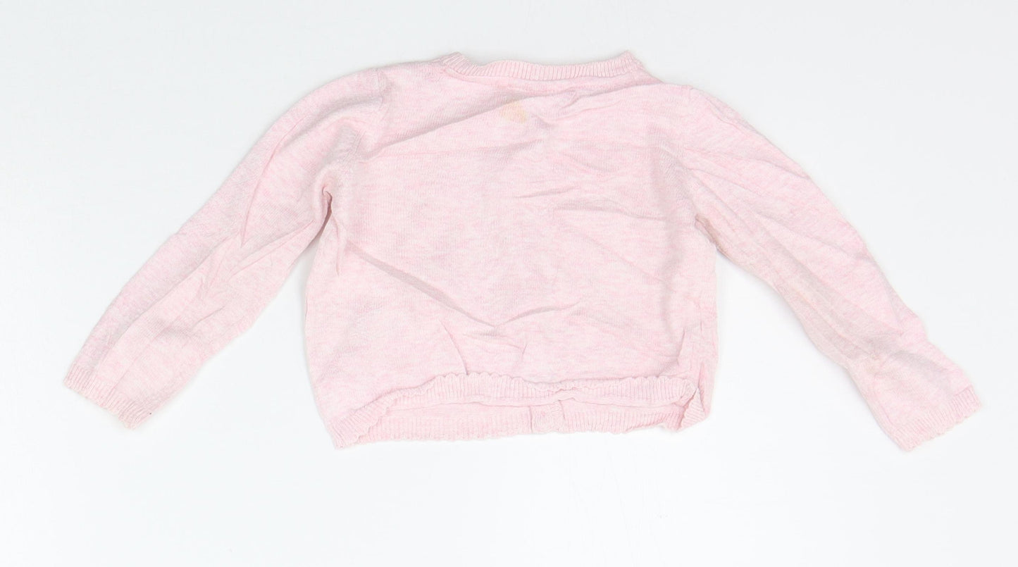 NEXT Girls Pink   Cardigan Jumper Size 12-18 Months