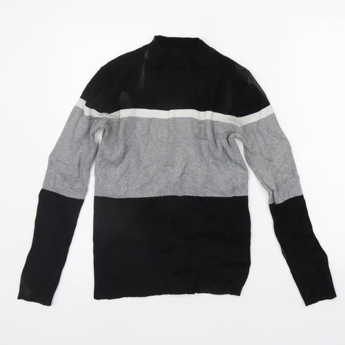 Papaya Womens Grey Geometric  Pullover Jumper Size 10