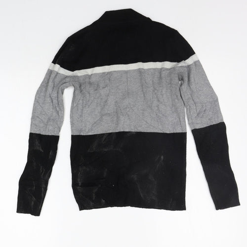 Papaya Womens Grey Geometric  Pullover Jumper Size 10