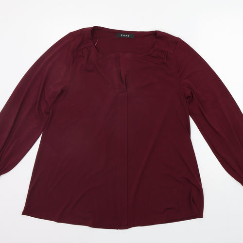 Evans Womens Purple   Basic Blouse Size 14