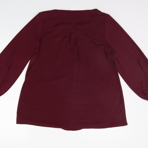 Evans Womens Purple   Basic Blouse Size 14
